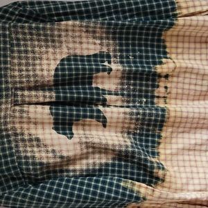 Saddlebred dyed flannel size xl